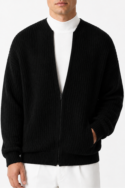 Ventorino waffle in black — garment and fabric detail
