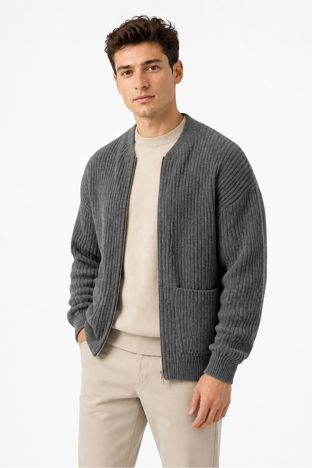 Ventorino waffle in gray — model view