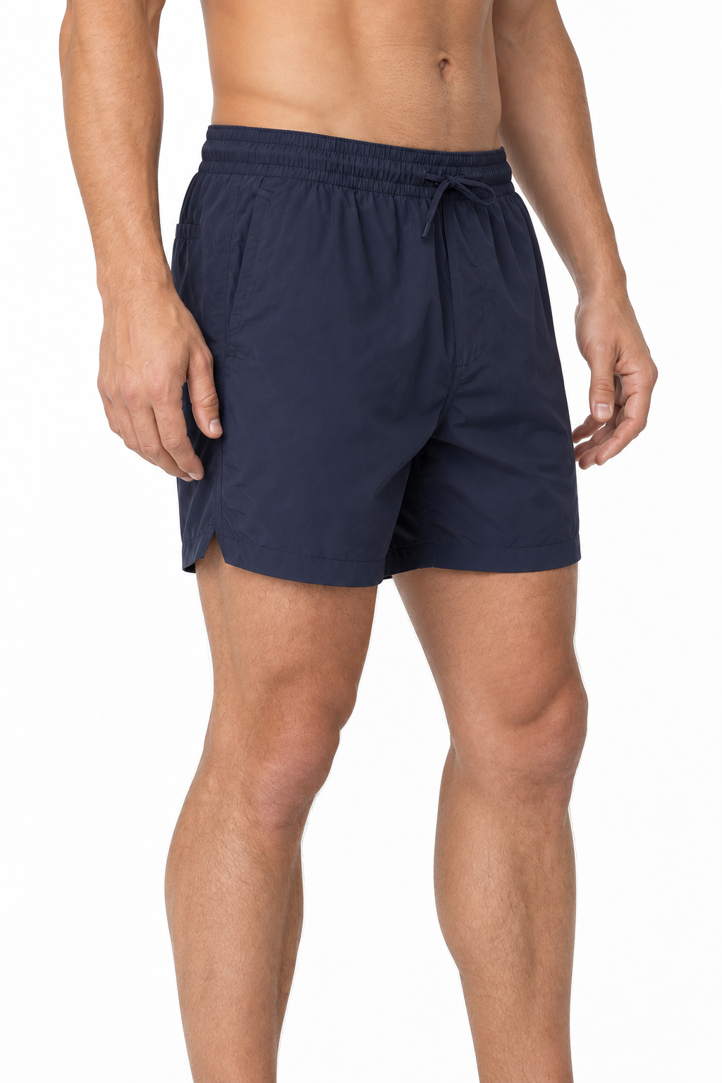 Men's Performance Shorts Lightweight Fabric Flexible Fit, Navy, side view